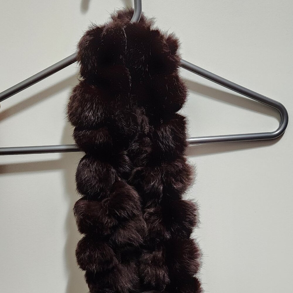 Rabbit Fur Scarf [Brown]